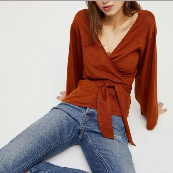 FP Movement by Free People Terracotta Wrap Blouse - Picture 2 of 13